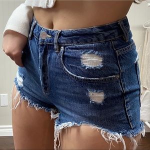 High waisted Jean shorts